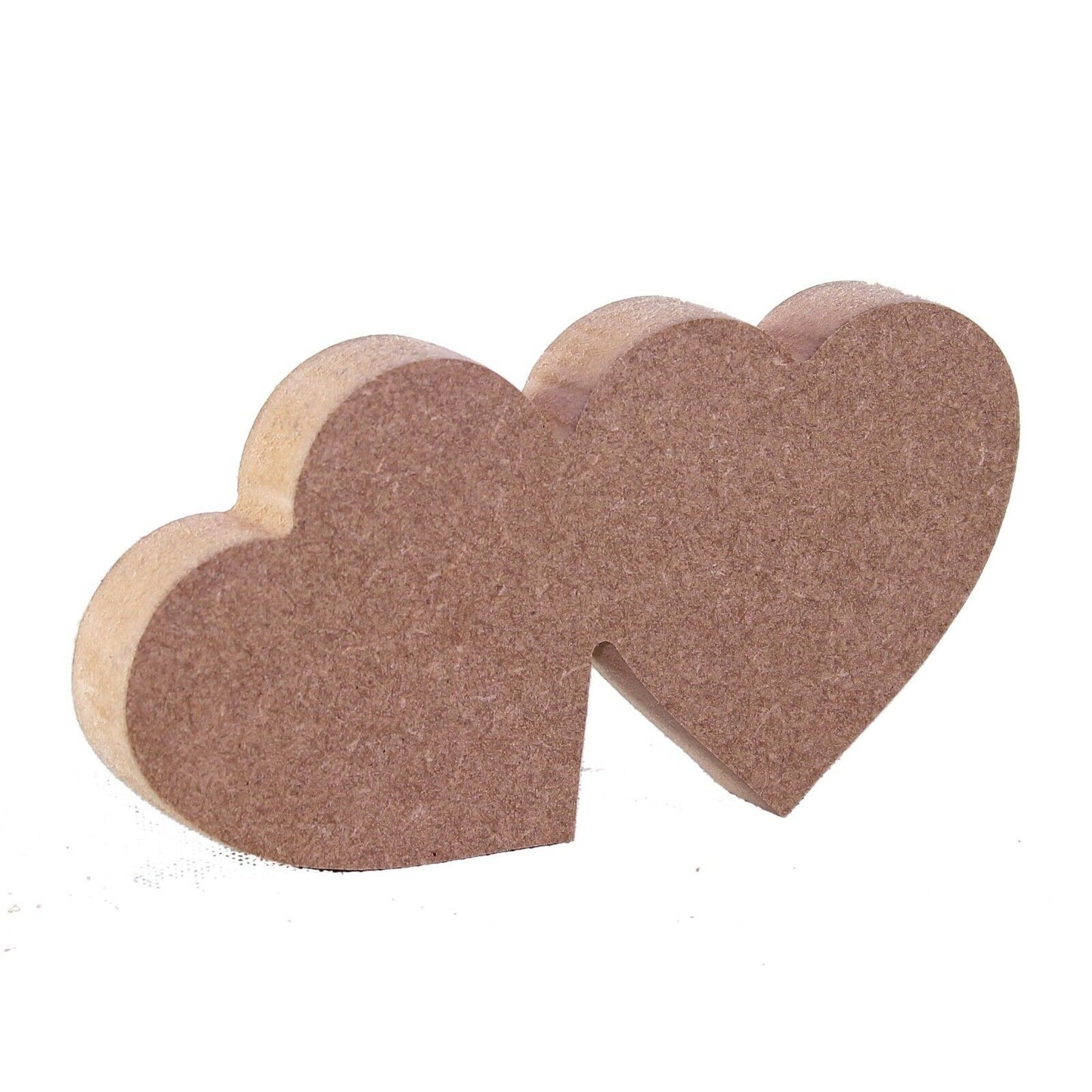 Free Standing 18mm MDF Joined Hearts Craft Shape Various Sizes. Wedding, Love