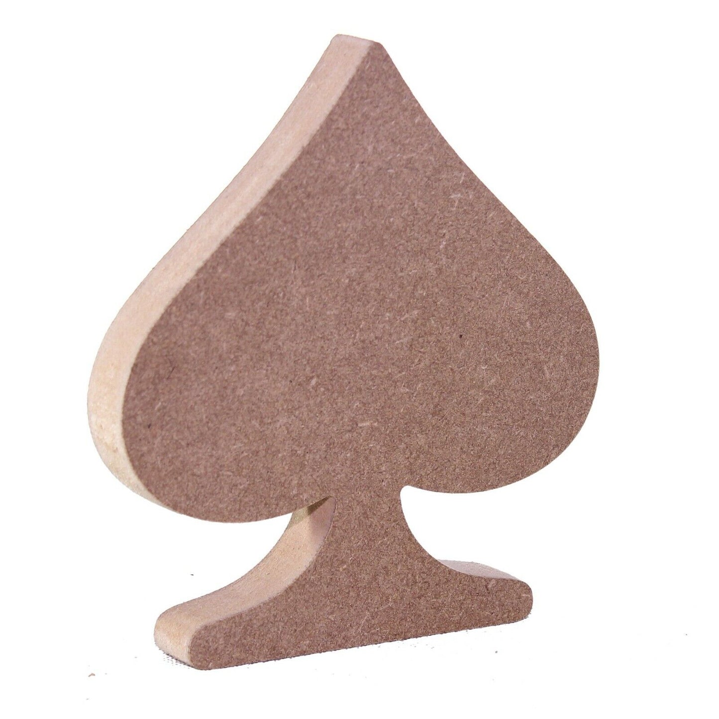 Free Standing 18mm MDF Spade Symbol Craft Shape Various Sizes. Playing Card