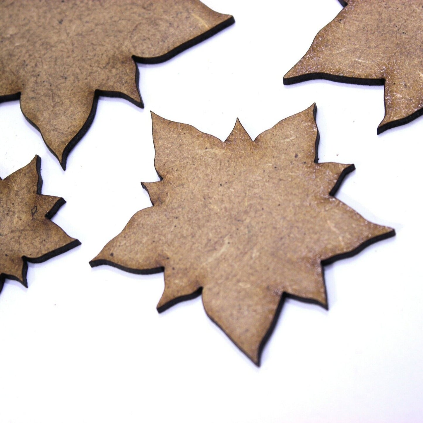 Poinsettia Craft Shape, Various Sizes, 2mm MDF Wood. Christmas, Flower