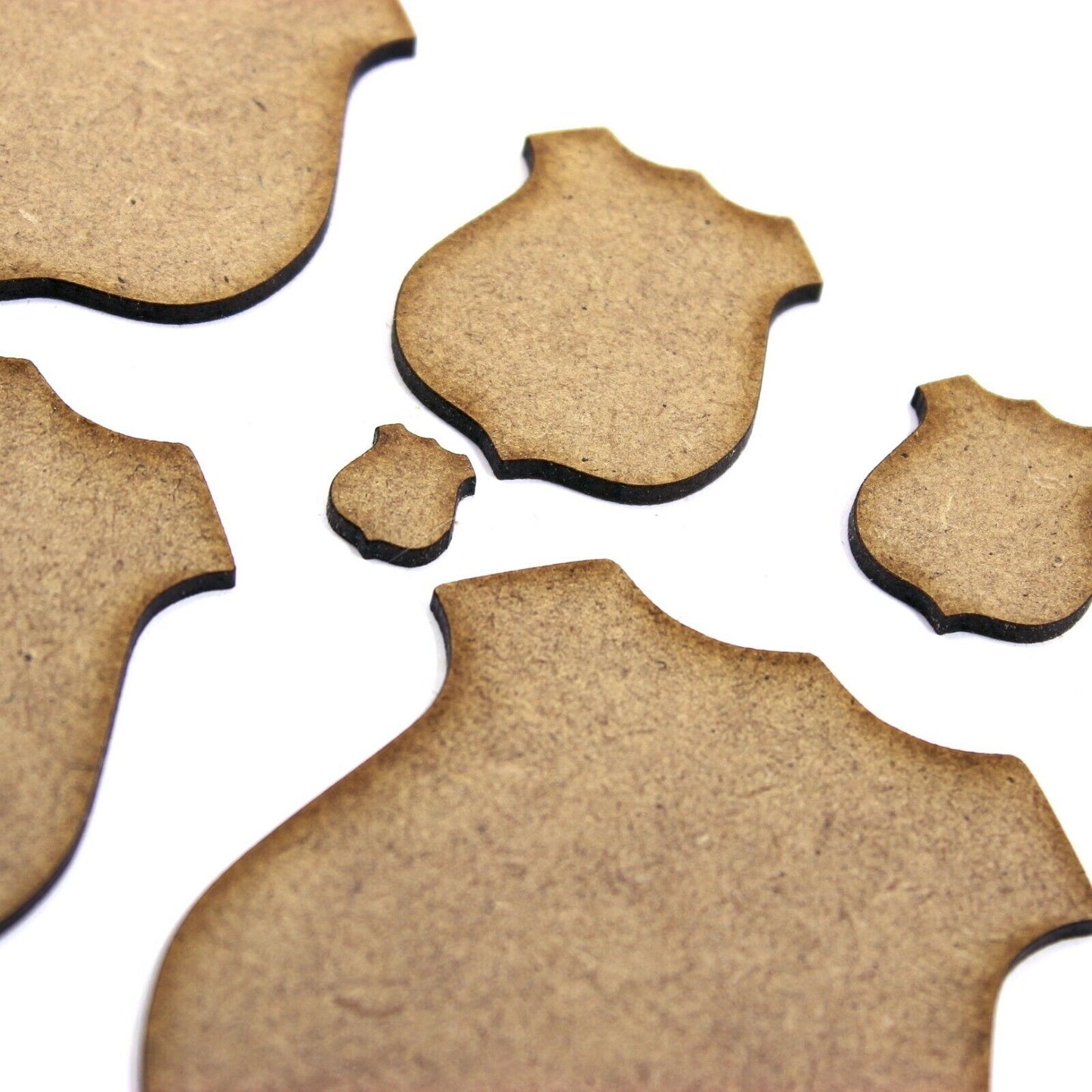 US Police Badge Craft Shape Blank Base, Various Sizes, 2mm MDF. American