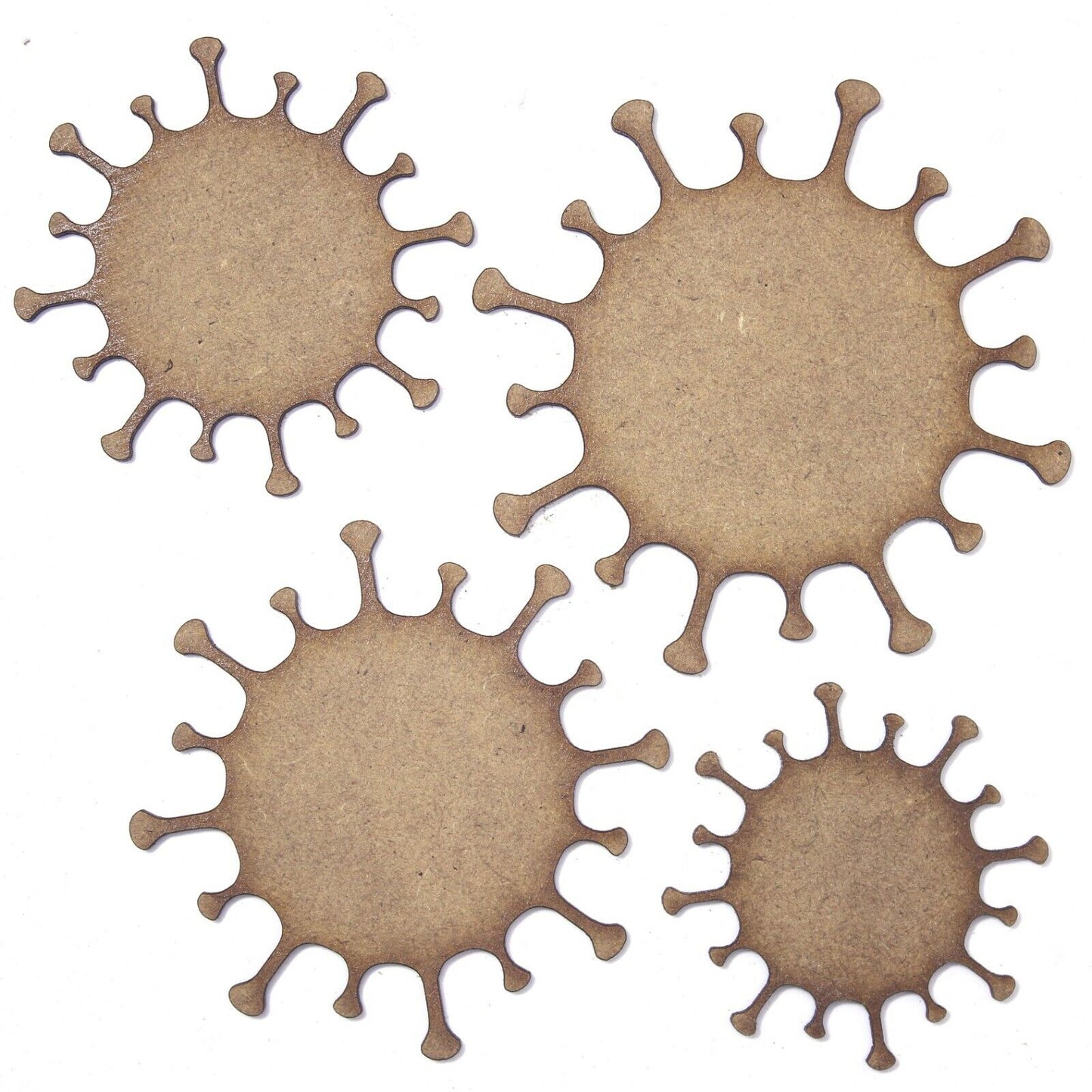 Virus Craft Shape, Various Sizes, 2mm MDF Wood. Flu, winter, lockdown