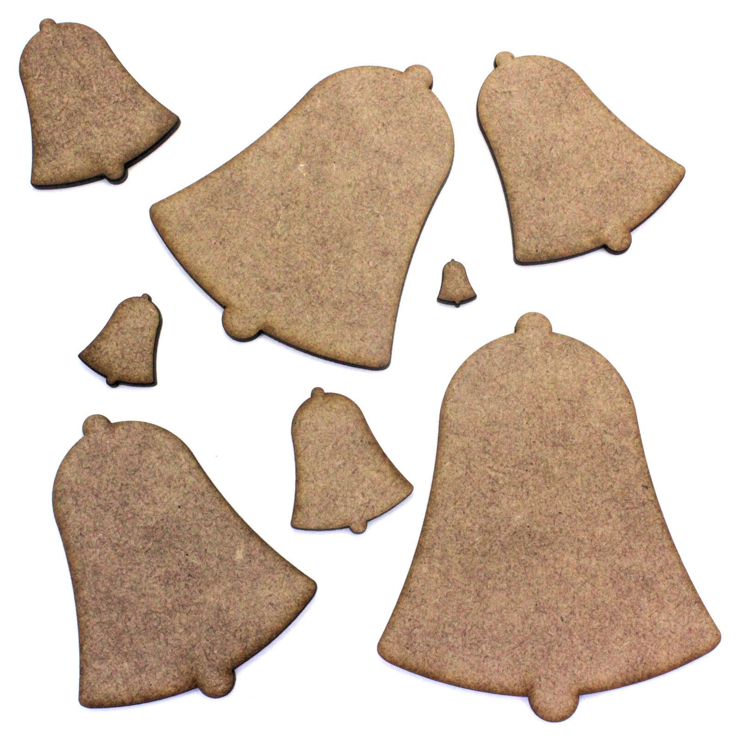Bell Craft Shape, Embellishments, 2mm MDF Thick. 1cm to 20cm. Christmas, Wedding