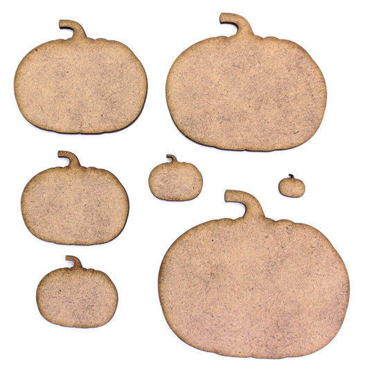 Pumpkin Craft Shape, 1cm to 20cm. 2mm MDF Wood. Halloween, trick or treat spooky