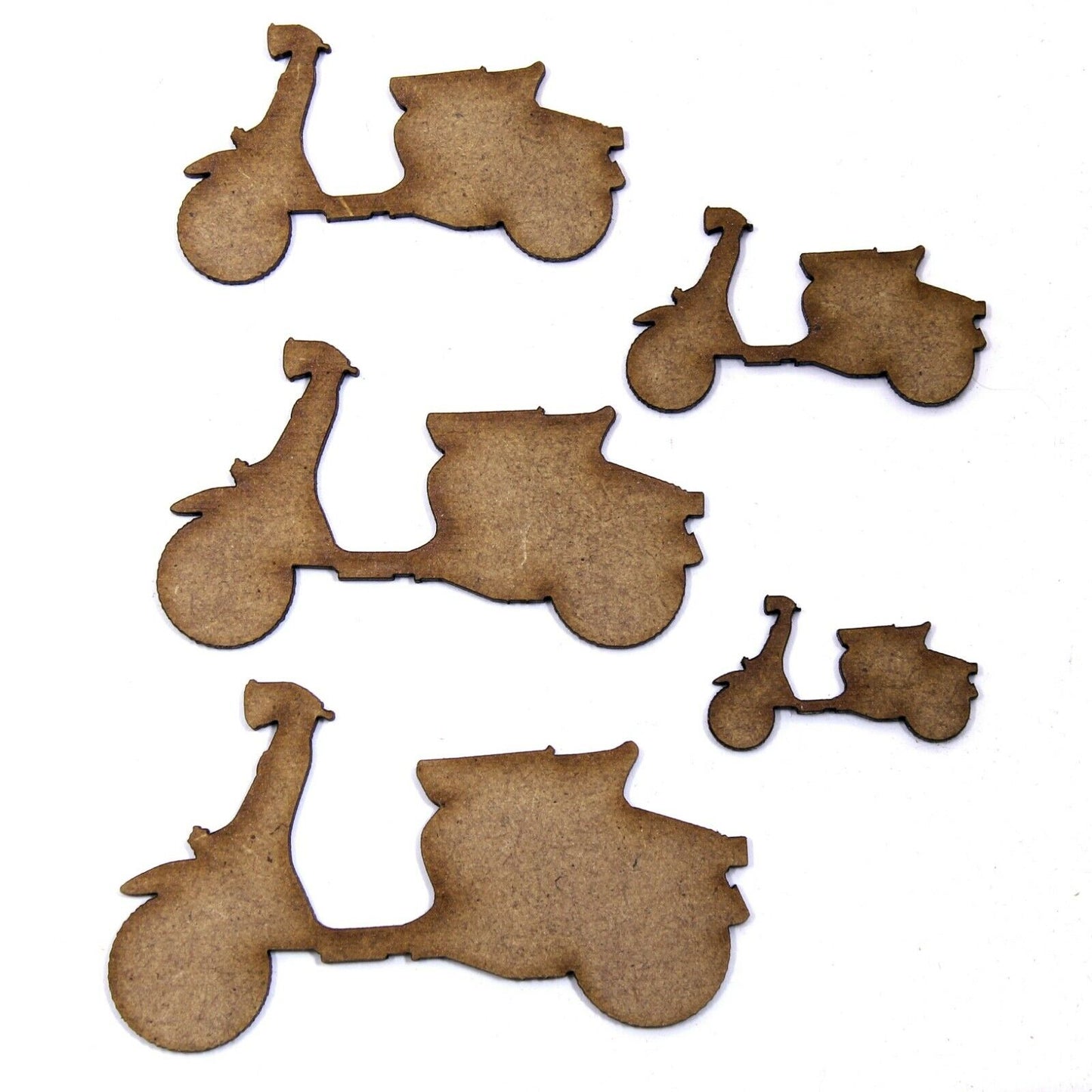Scooter Craft Shape, Various Sizes, 2mm MDF Wood. Mod, 60s, Vespa