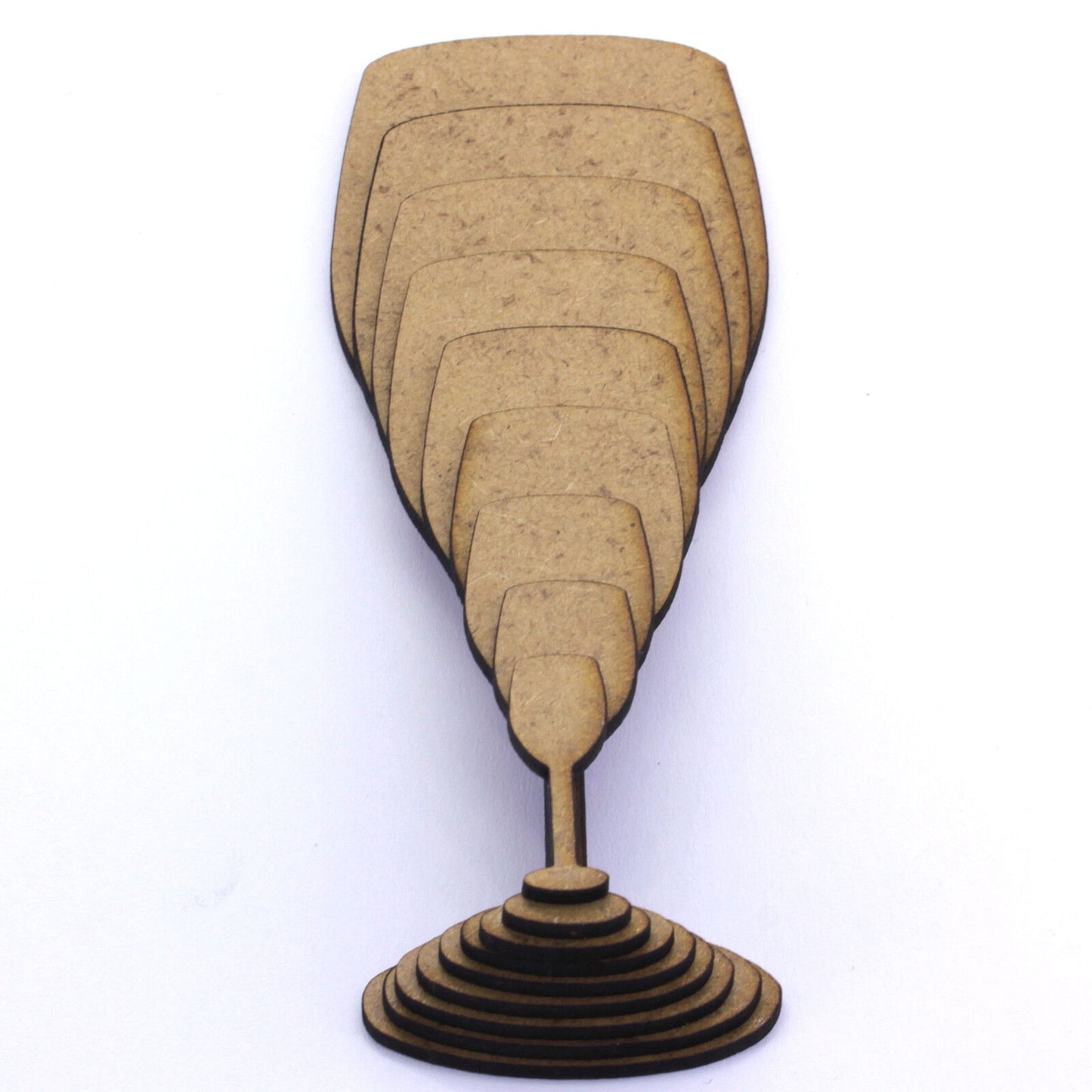 Wine Glass Craft Shapes, Embellishments, Tags, Decorations. 2mm MDF Wood