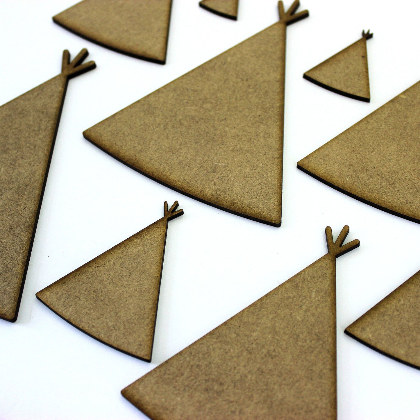 Teepee / Tipi Craft Shape, Embellishments. 2mm MDF Wood. Wigwam, Native American
