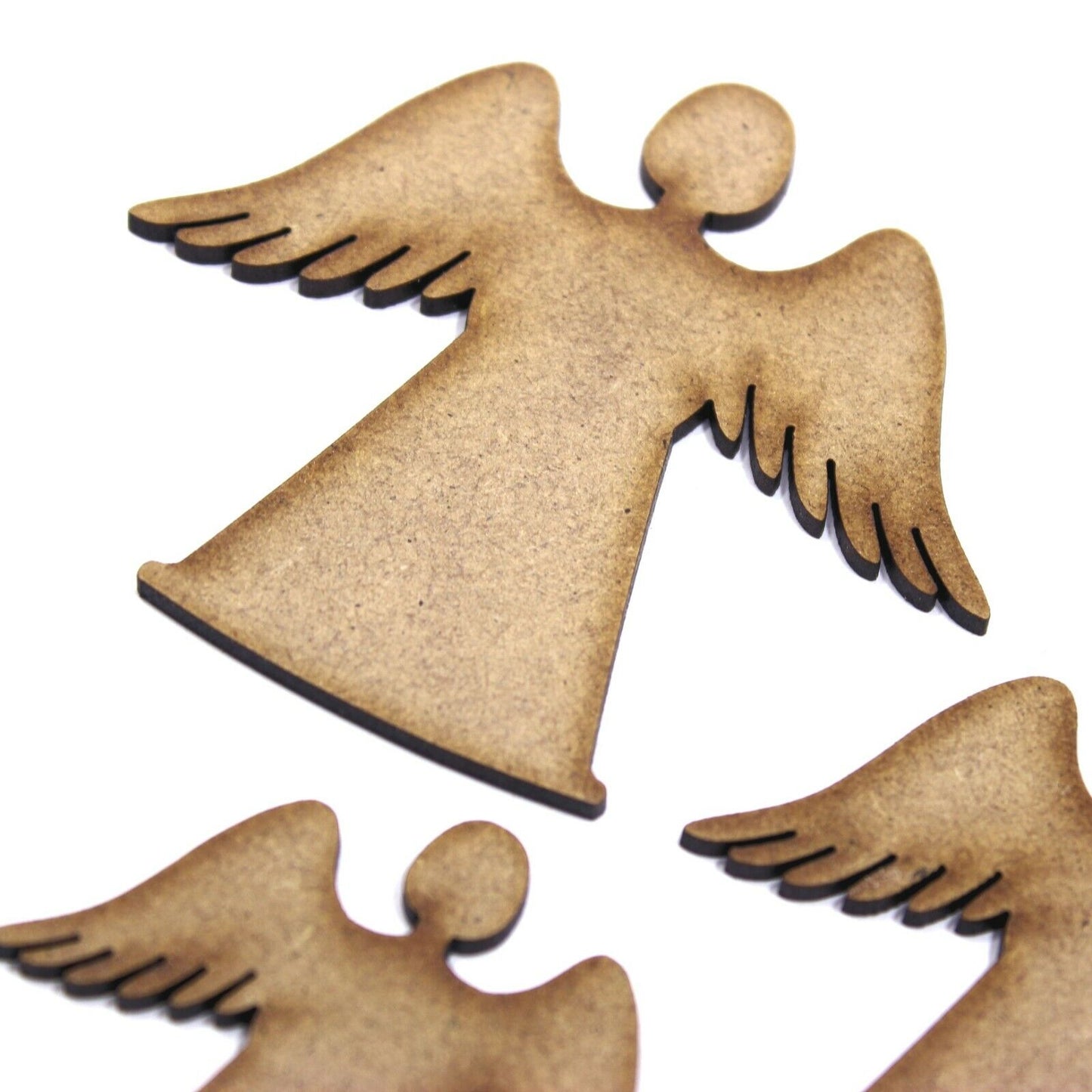 Christmas Angel Craft Shape, 5cm to 20cm. 2mm MDF Wood. Fairy, Xmas, Tree Decor