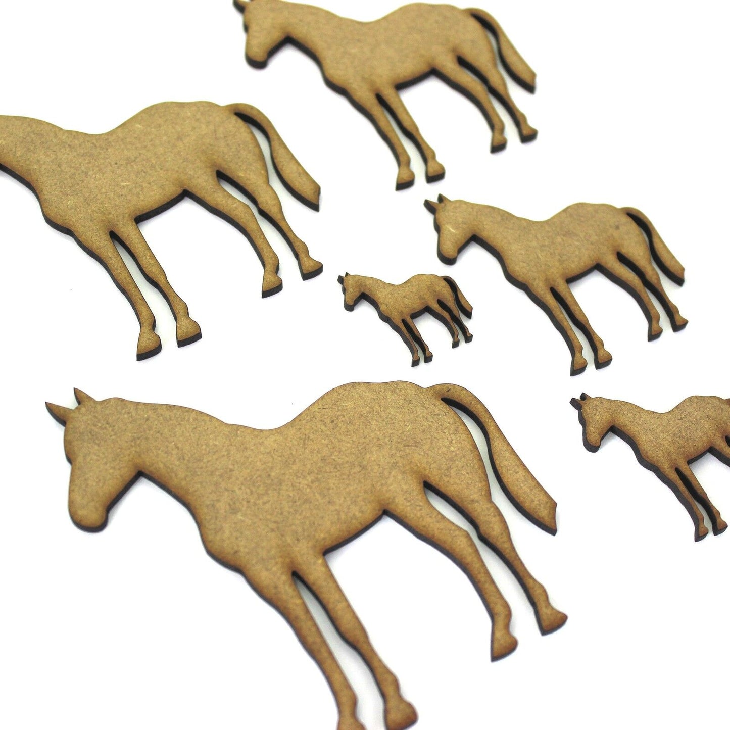 Standing Horse Craft Shapes, Embellishments, 2mm MDF Wood. Farm, Riding, Pony