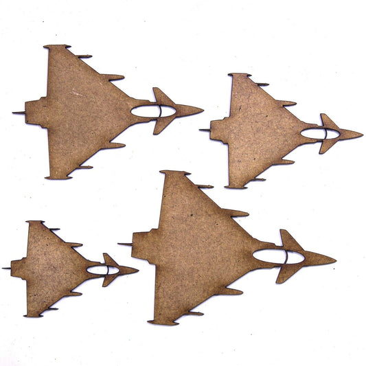 Fighter Jet Craft Shape, Various Sizes, 2mm MDF Wood. Plane, Aeroplane