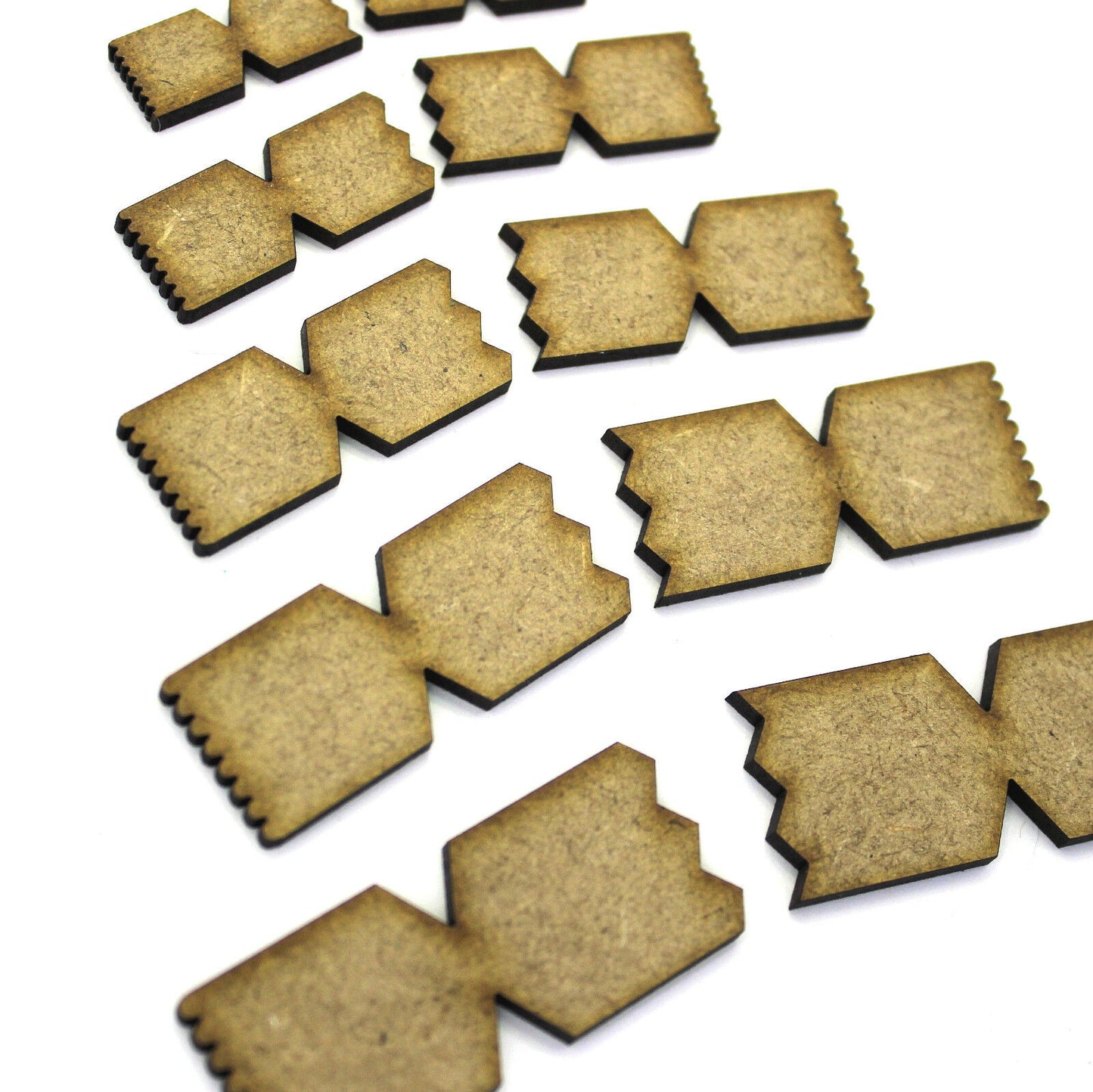 Christmas Cracker Halves Craft Shapes, Various Sizes, 2mm MDF Wood.
