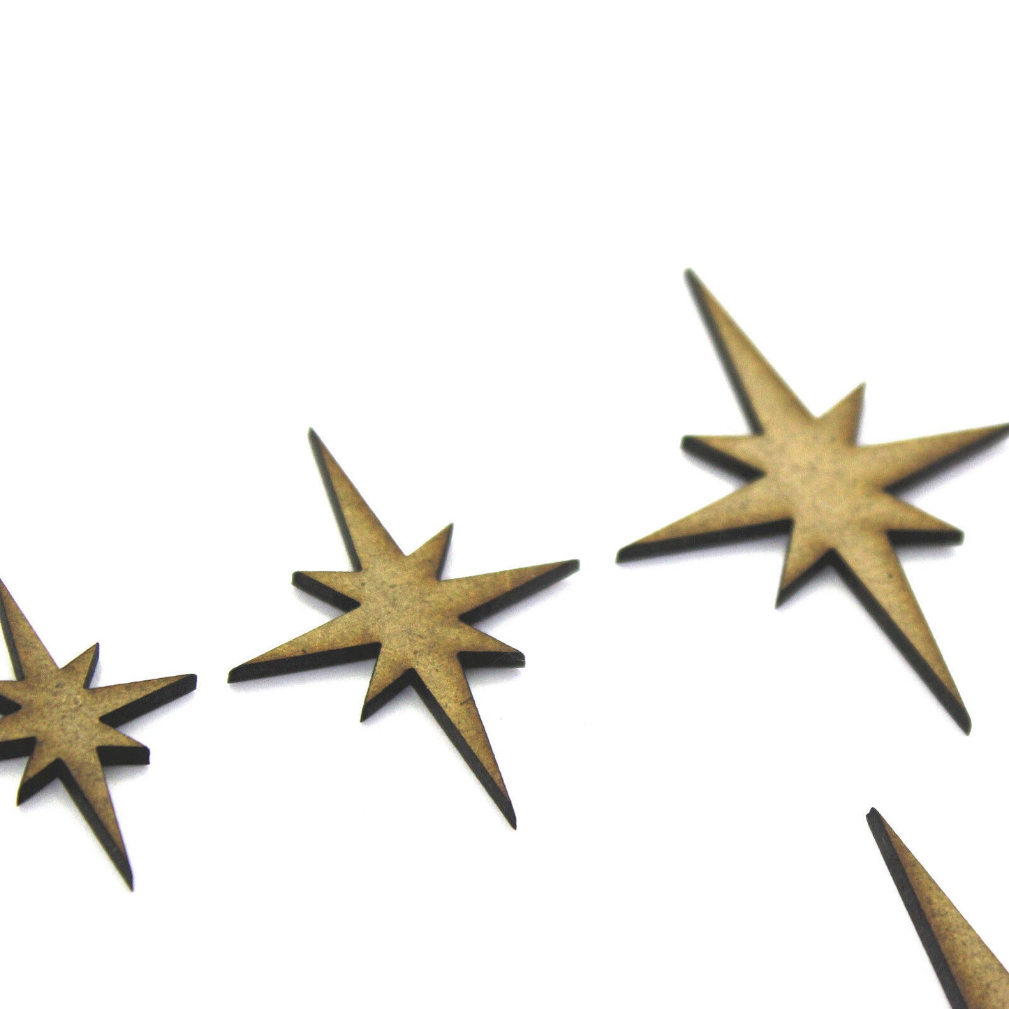 Christmas Star Craft Shape, Embellishments, Decorations, 2mm MDF. Card Topper