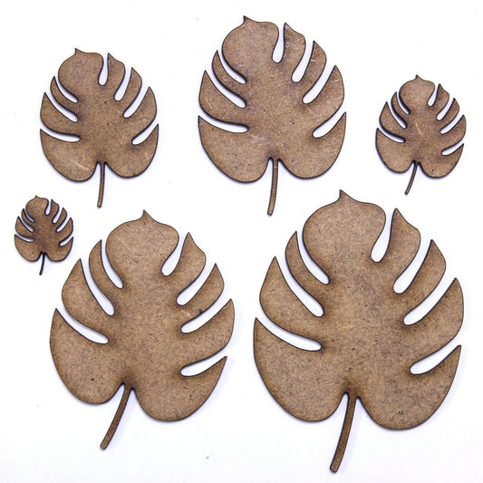 Tropical Leaf Craft Shape, Various Sizes, 2mm MDF Wood. Monstera, Rainforest
