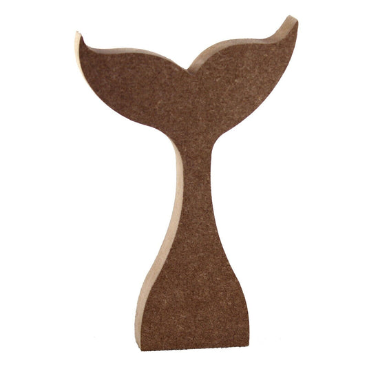 Free Standing 18mm MDF Fish Tail Craft Shape. 10cm to 30cm. Mermaid