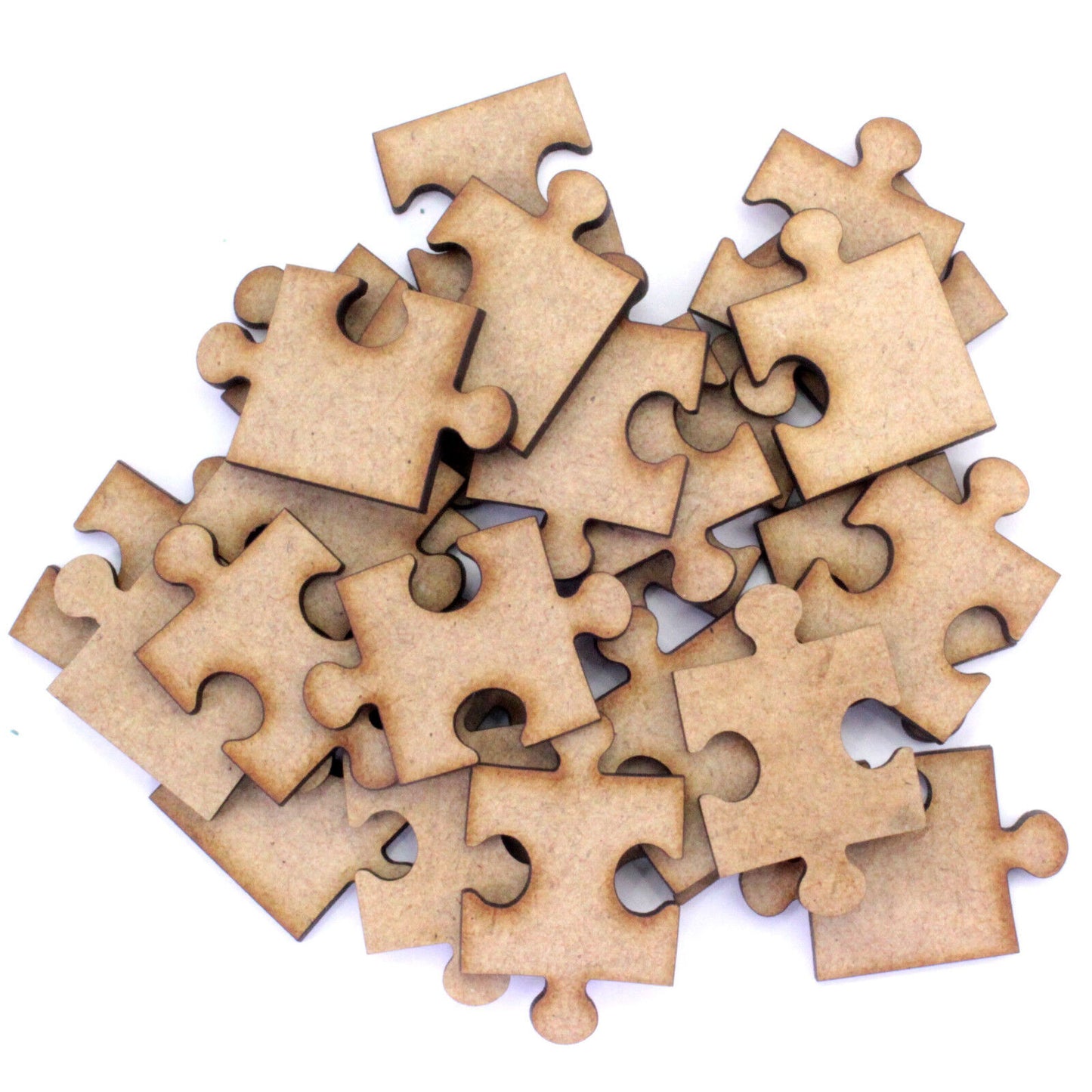 Jigsaw Piece Square MDF Craft Shapes. 4 Puzzle Size Options. Cut From 2mm MDF