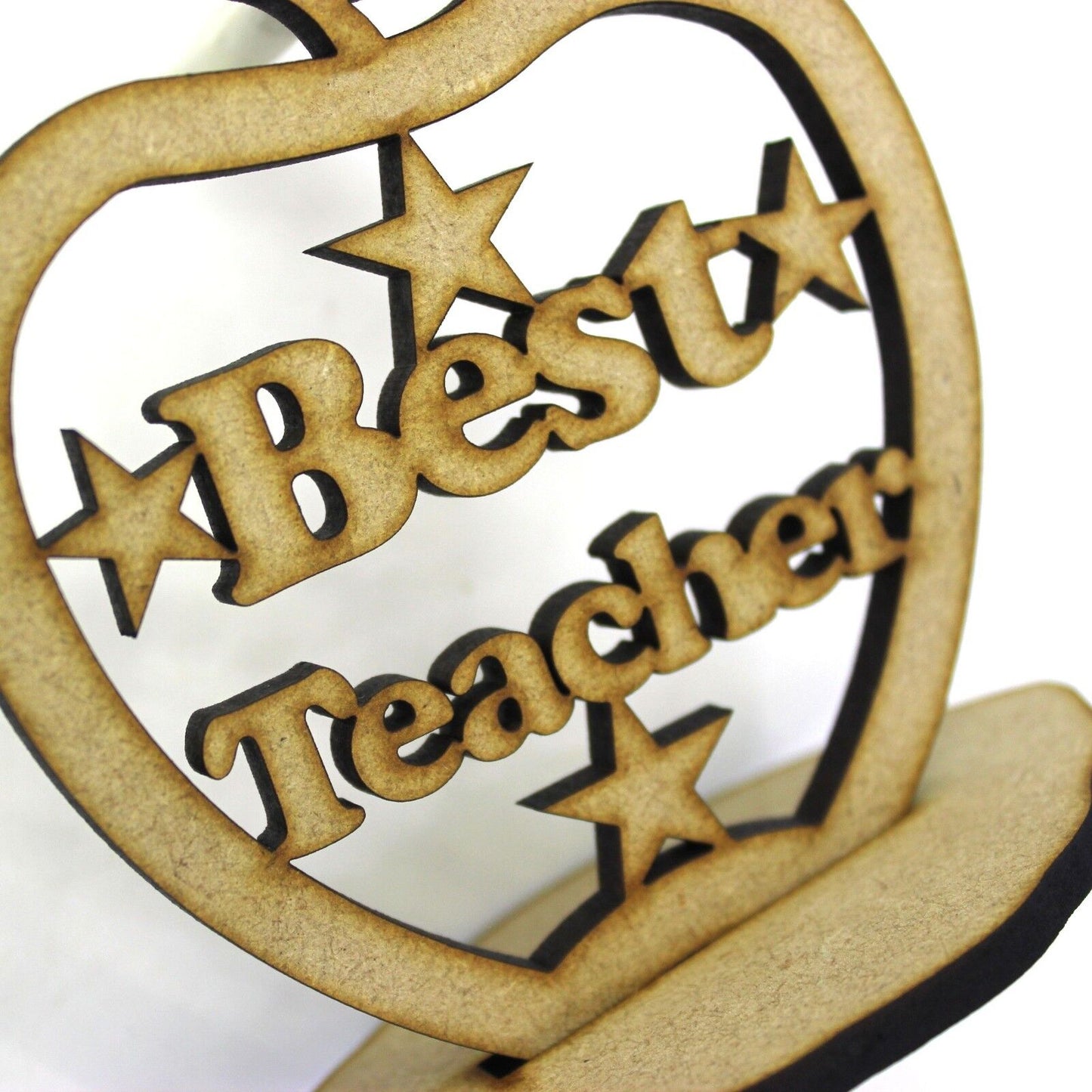 Best Teacher Stand / Hanger Apple shape with Leaf shape base. 4mm MDF Gift