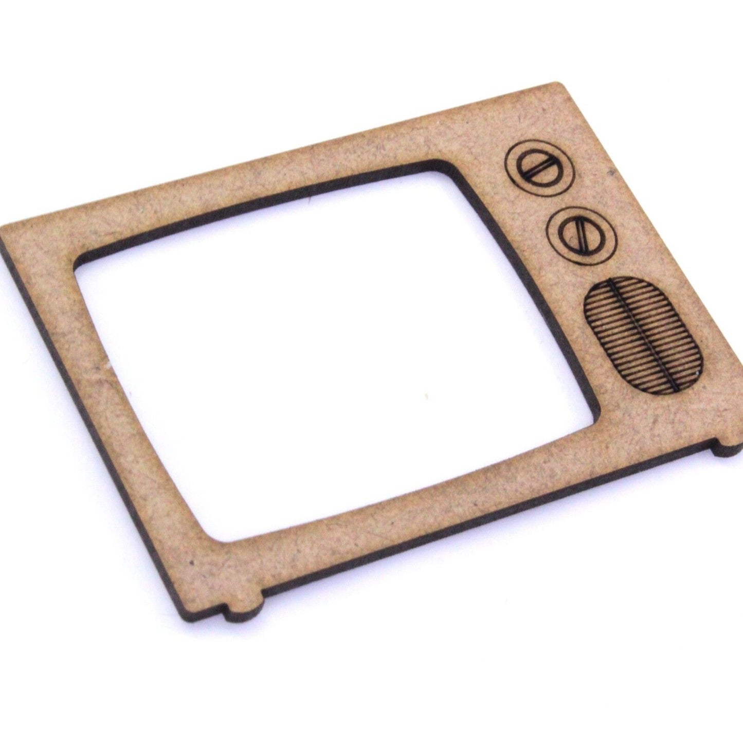 Retro TV Craft Shape Blank, 3cm to 20cm. 2mm MDF Wood. Television Vintage