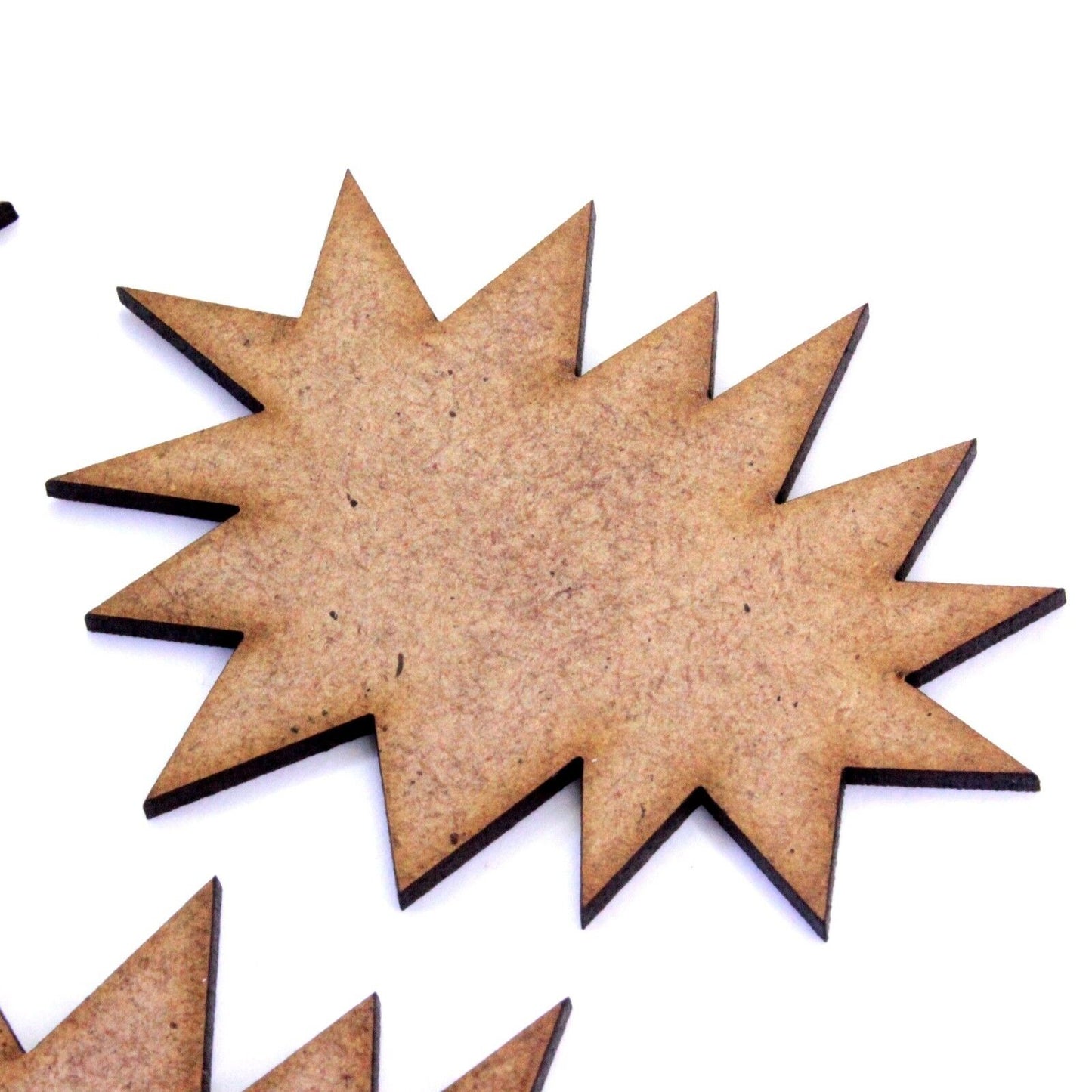 Explosion Burst Craft Shape, Various Sizes, 2mm MDF Wood. Cartoon, Comic, Bang