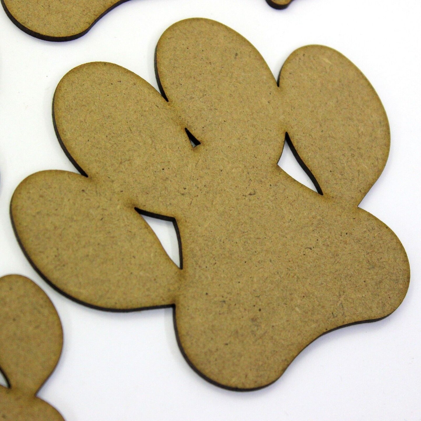 Paw Print Craft Shape, Various Sizes, 2mm MDF. Animal, pet, paws