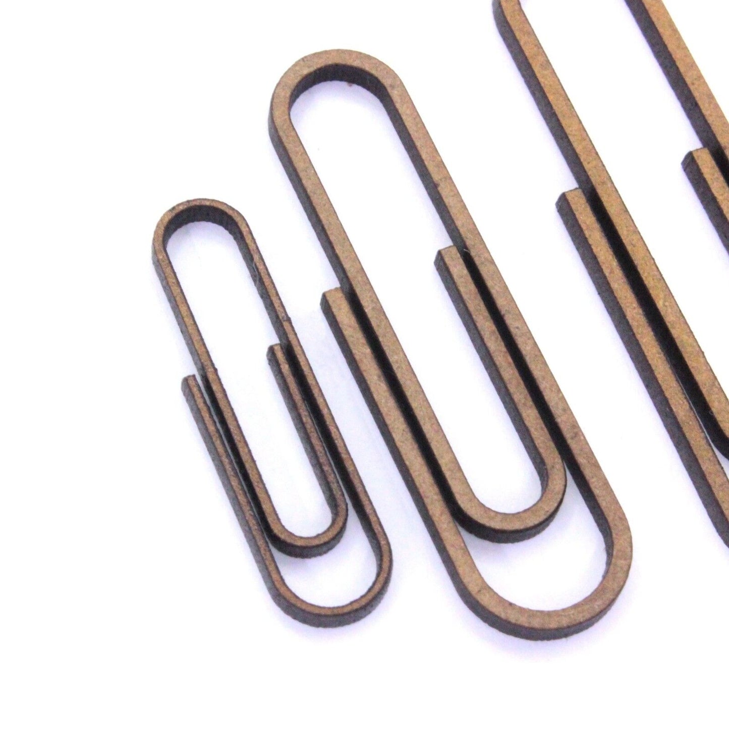 Paperclip Craft Shape, Various Sizes, 2mm MDF Wood.