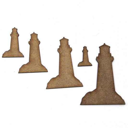 Lighthouse on Rock Craft Shape, Various Sizes, 2mm MDF Wood. Seaside