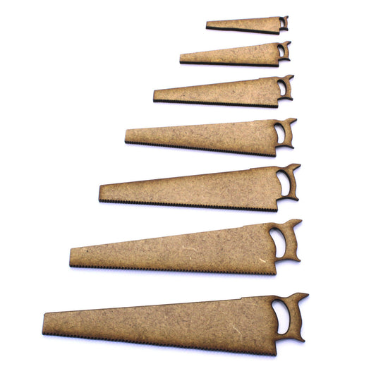 Saw Shape. Tool Craft Shapes, Embellishments, Decorations, 2mm MDF
