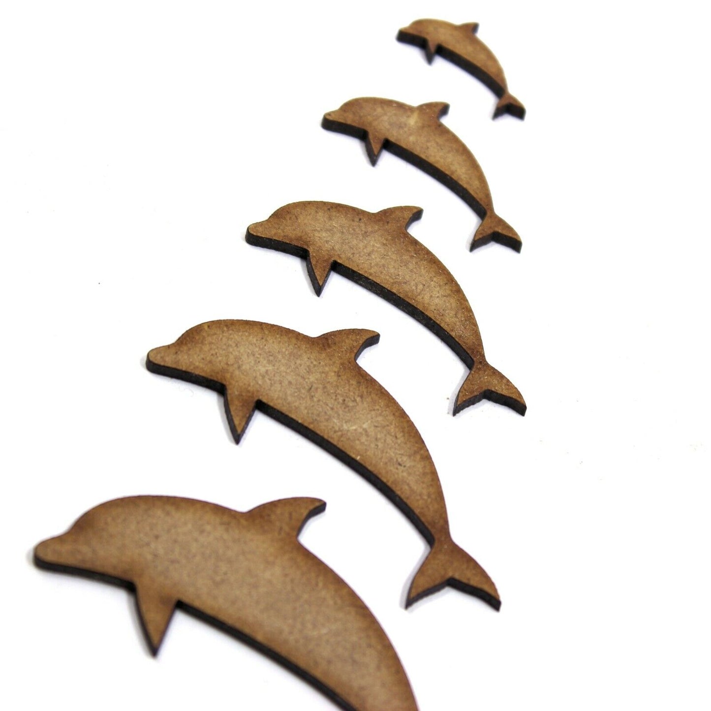 Dolphin Craft Shape, Various Sizes, 2mm MDF Wood. Ocean, Marine, Sea