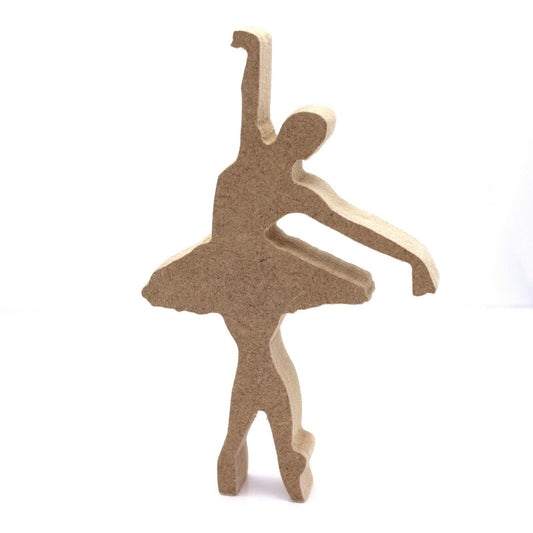 Free Standing 18mm MDF Ballerina Craft Shape Various Sizes. Dance, Ballet
