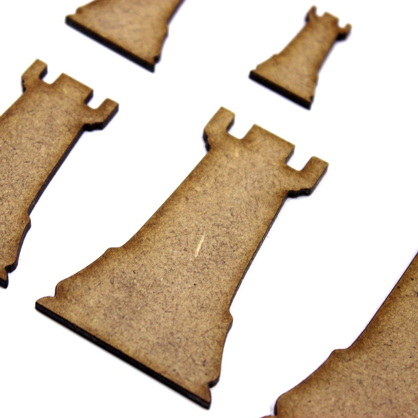 Rook Chess Piece Craft Shape, Various Sizes, 2mm MDF Wood. Castle