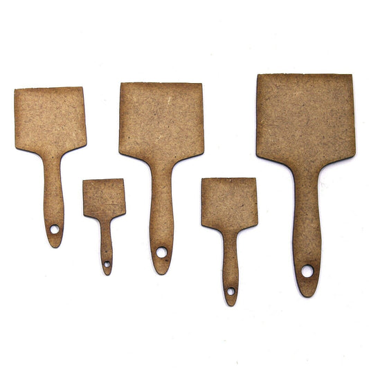 Paint Brush Craft Shape, Various Sizes, 2mm MDF Wood. Decorator, Decorating