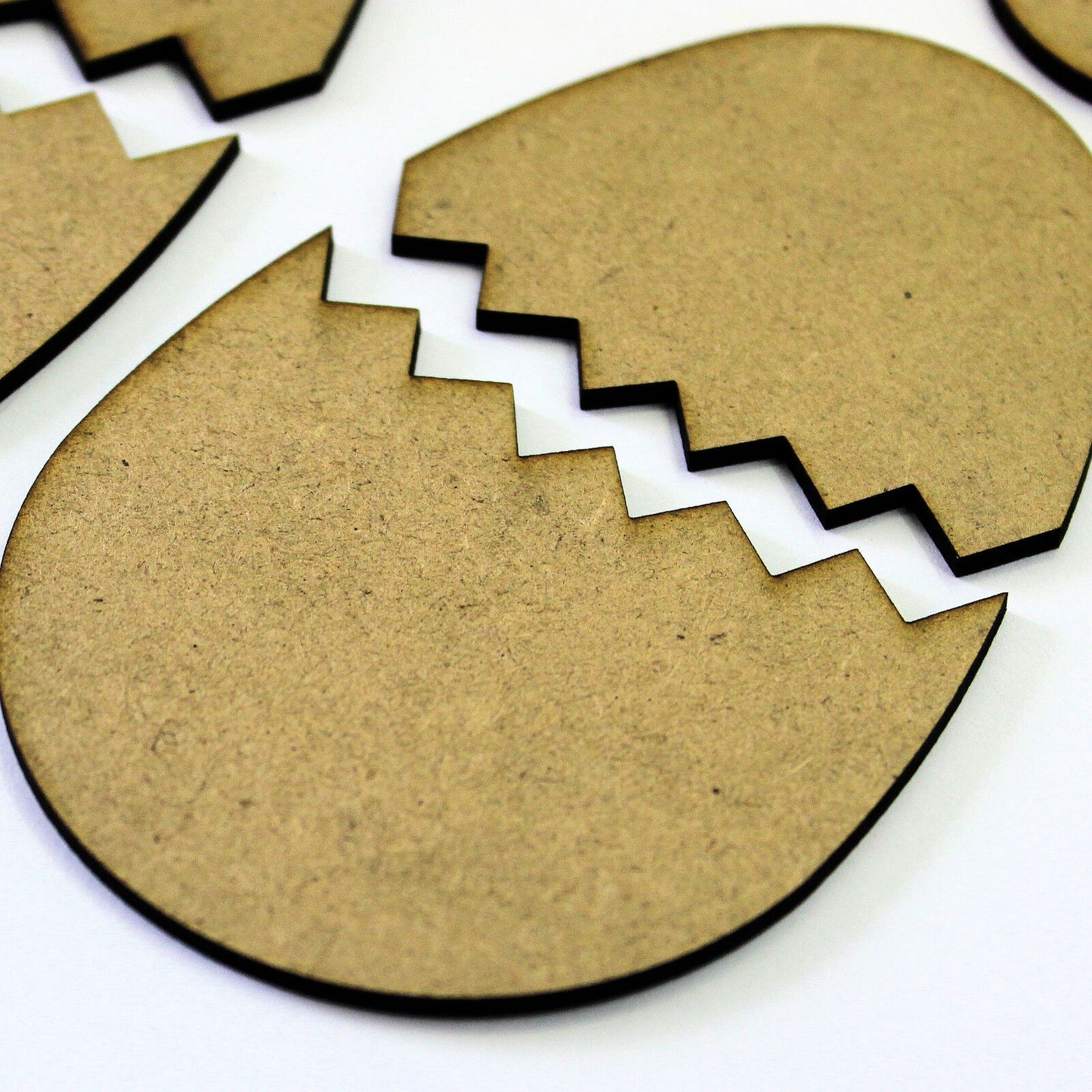 Easter Egg Halves Craft Shapes, Embellishments, 2mm MDF Wood