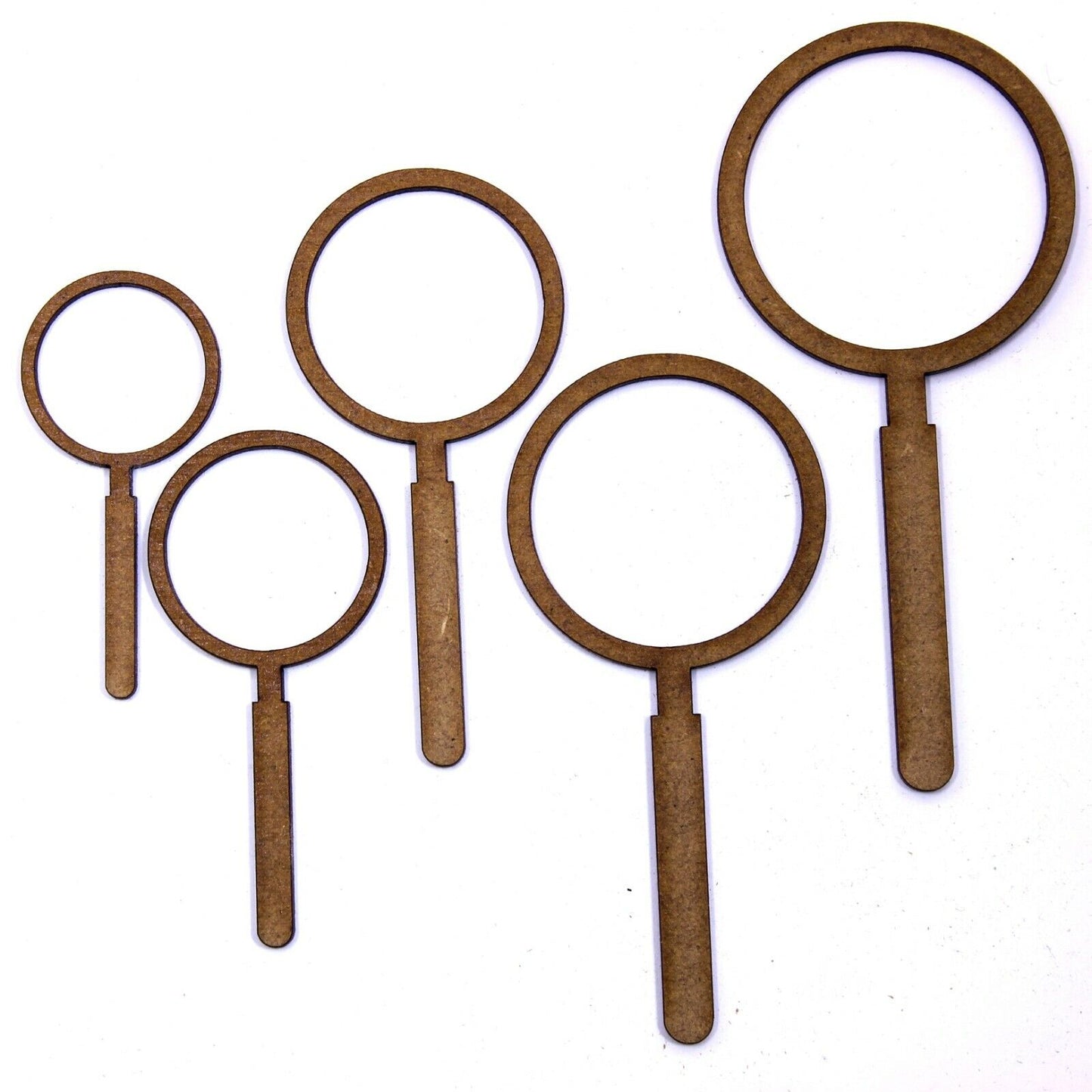 Magnifying Glass Arts and Crafts Shape. 2mm MDF. Various Sizes. Detective.