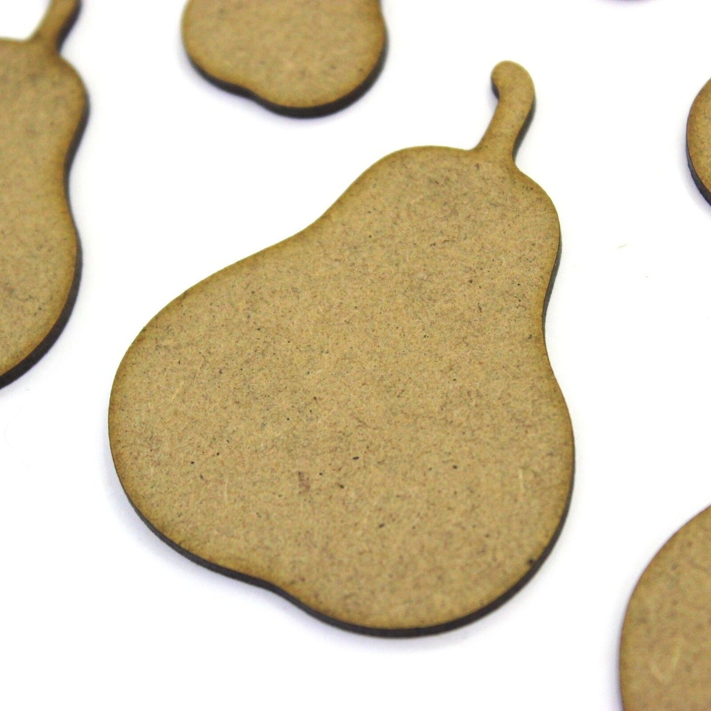 Pear Craft Shape, Various Sizes, 2mm MDF Wood. Fruit