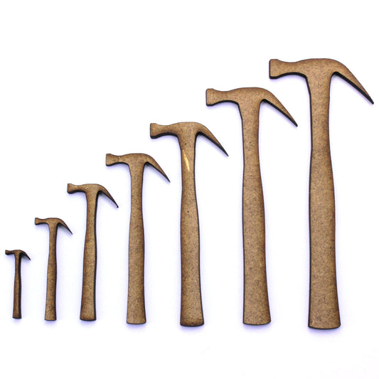 Hammer Shape. Tool Craft Shapes, Embellishments, Decorations, 2mm MDF