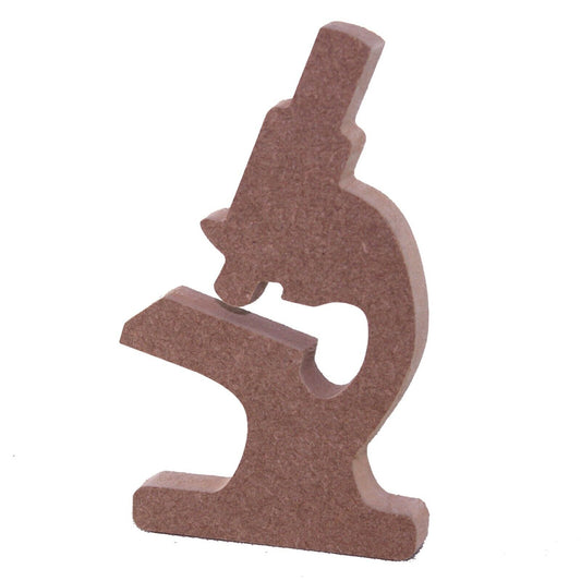 Free Standing 18mm MDF Microscope Craft Shape Various Sizes. Micro scope