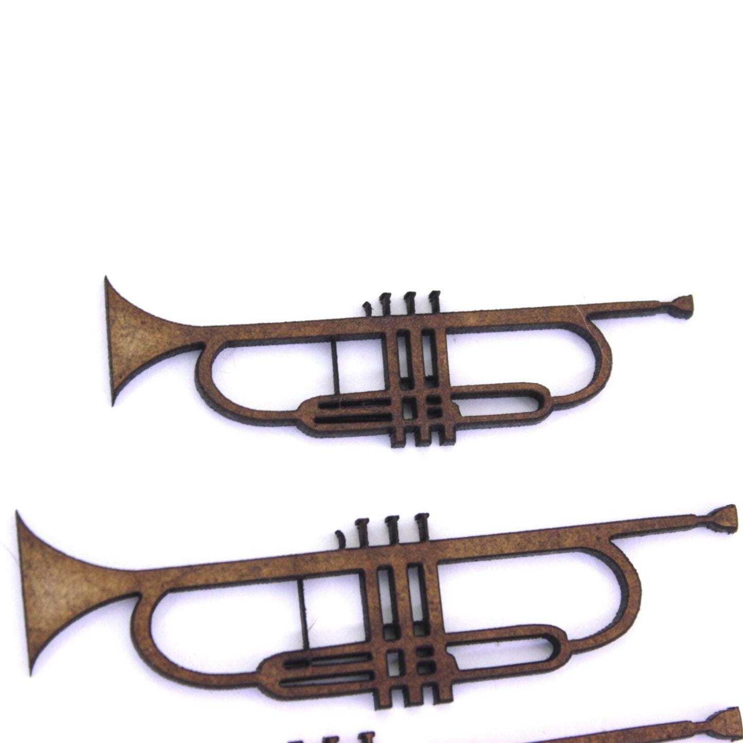Trumpet Craft Shape, Various Sizes, 2mm MDF Wood. Music, Brass Band, Jazz