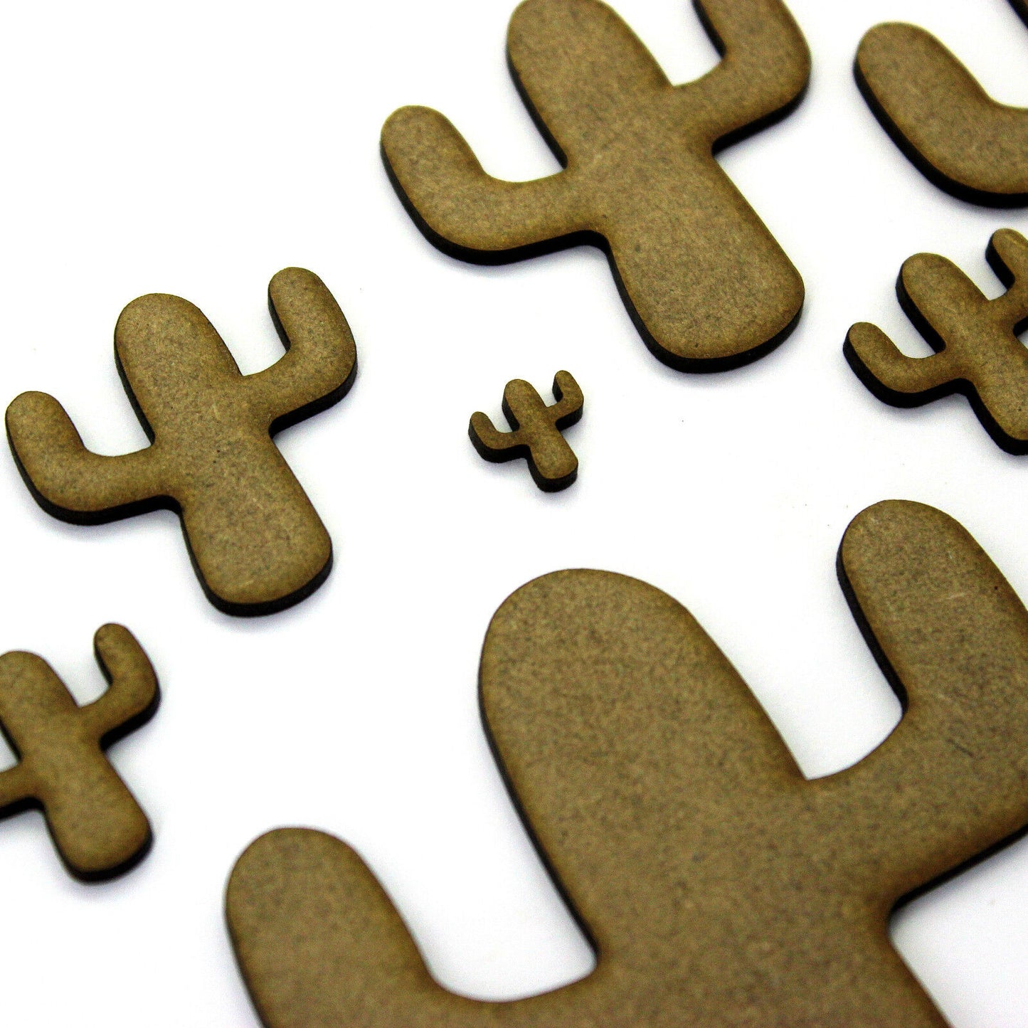 Cactus / Cacti Craft Shapes, Embellishments, Decorations, 2mm MDF Wood.