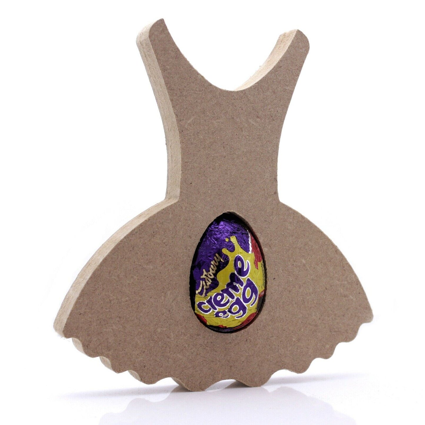 Free Standing 18mm MDF Tutu Egg Holder. Kinder Egg, Creme Egg. Dance, Ballet