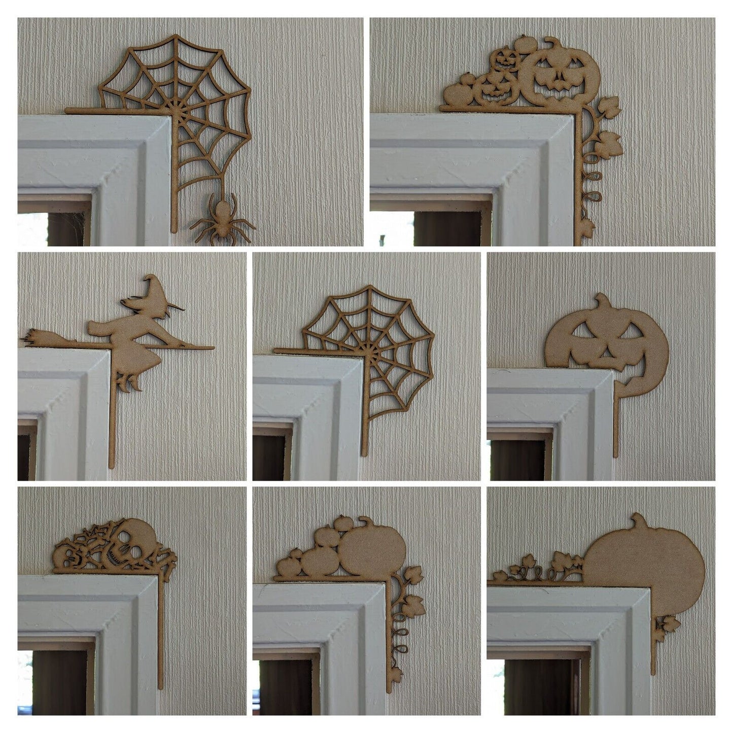 Halloween Door Corner Decorations 3mm MDF. Spooky Decor, Crafts, Trick or Treat
