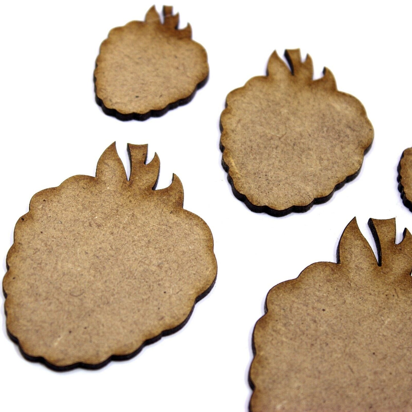 Raspberry Craft Shape, Various Sizes, 2mm MDF Wood. Fruit