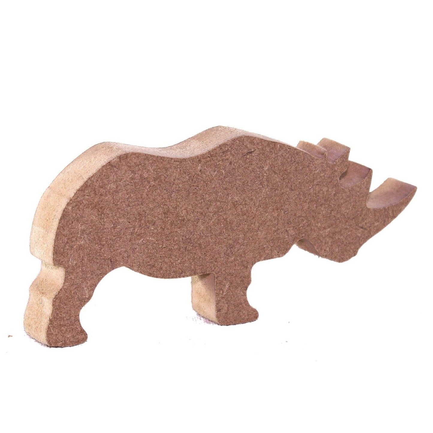 Free Standing 18mm MDF Rhino Craft Shape Various Sizes. Rhinoceros, Animal