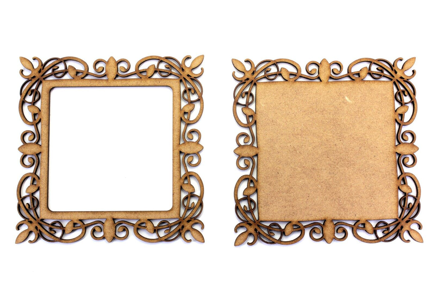 Elegant Photo Frame. 2mm MDF Craft Shape 100mm x 100mm