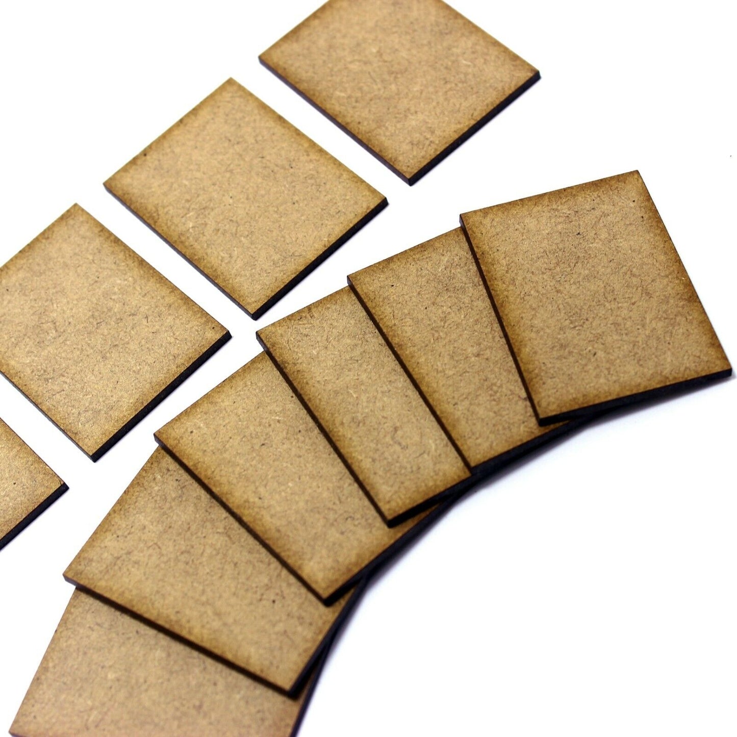 15mm x 20mm Wargame Bases. 2mm MDF - Pack of 10. RPG, War Game, 20mm x 15mm