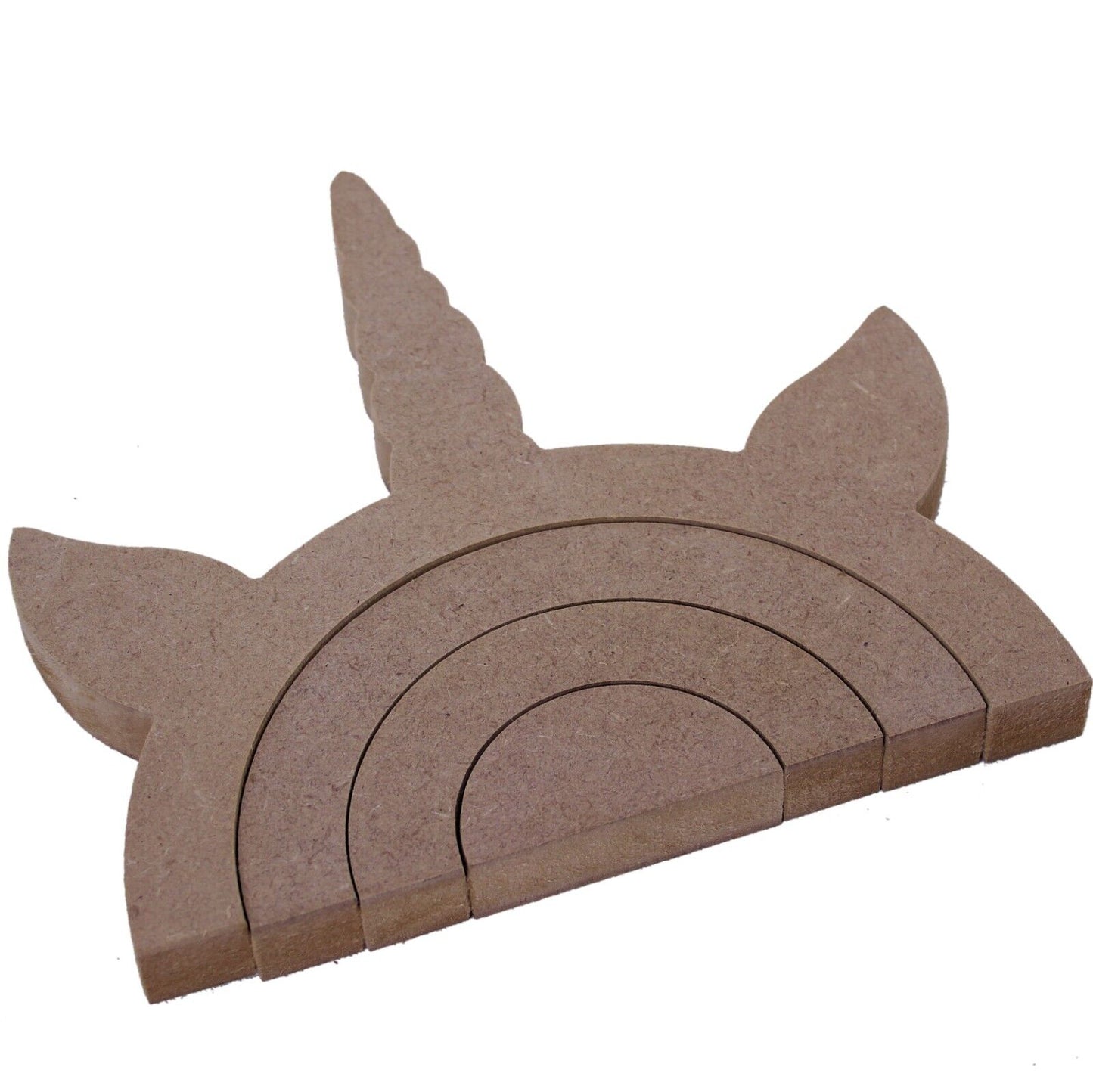 MDF Free Standing Unicorn Stacker, 18mm MDF, Stacking, Stack, Rainbow, Nursery