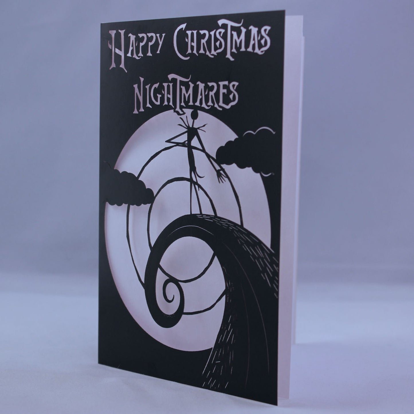 Nightmare Before Christmas Card - "Happy Christmas Nightmares". Jack Skellington