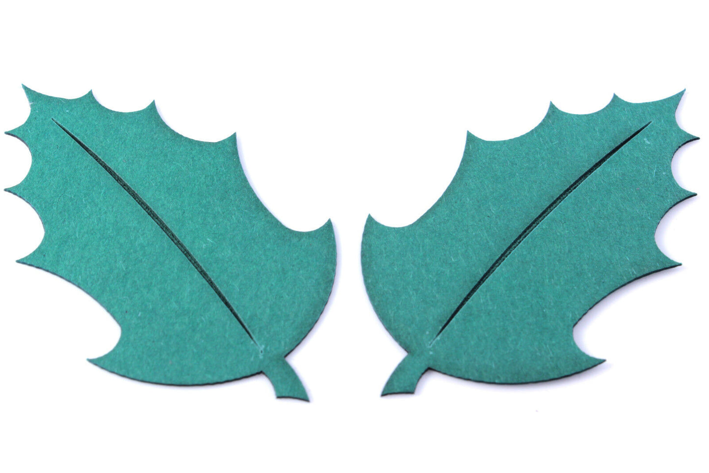 Large Holly Leaf Embellishments - Laser Cut and Engraved