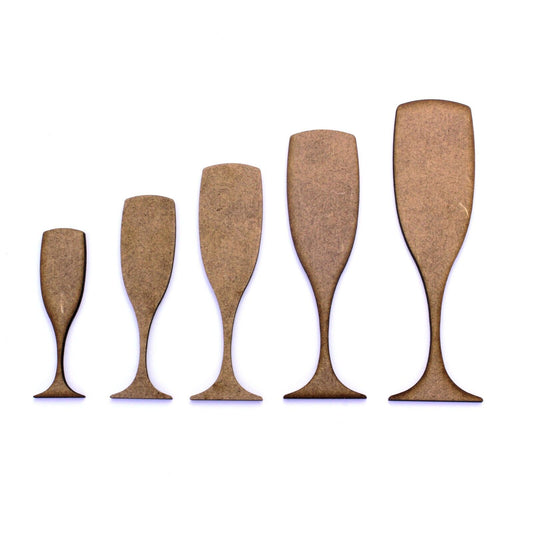 Champagne Flute Craft Shape. Sizes 50mm - 200mm. Wine Glass. Wedding Decoration