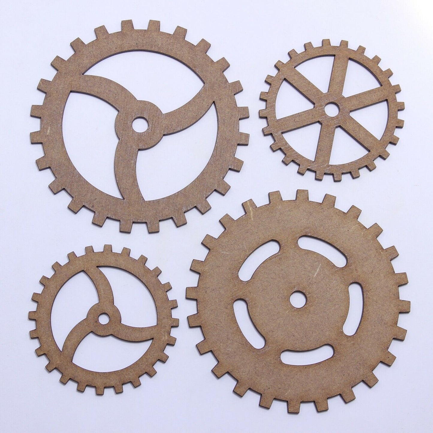 Mixed MDF Cog Shape Bundle. Pack of 20. Steampunk mixed media snip art project,