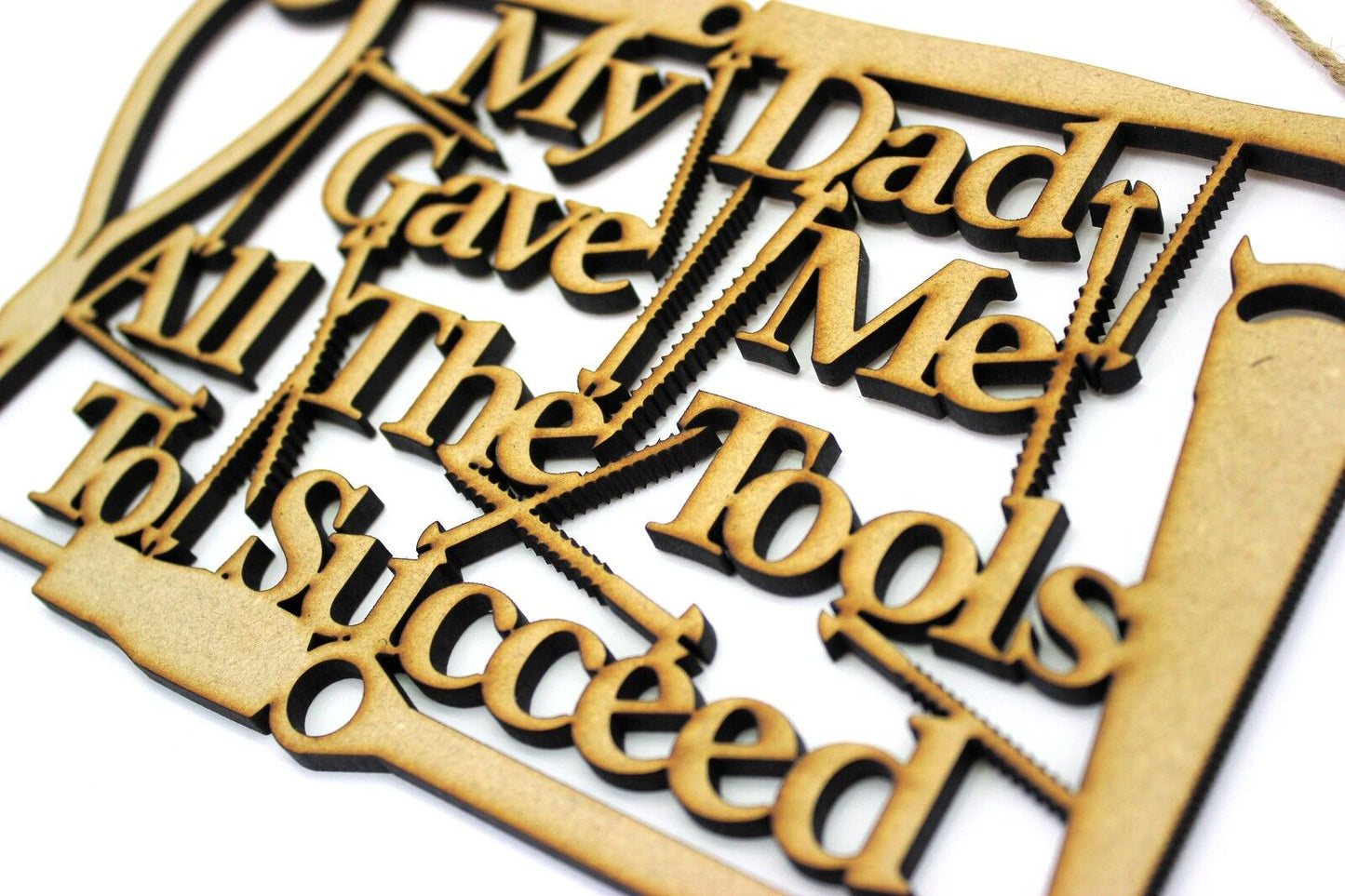 Fathers Day Plaque/Hanger. Wooden/MDF Home Decoration. Tools, Shed, Garage, Dad