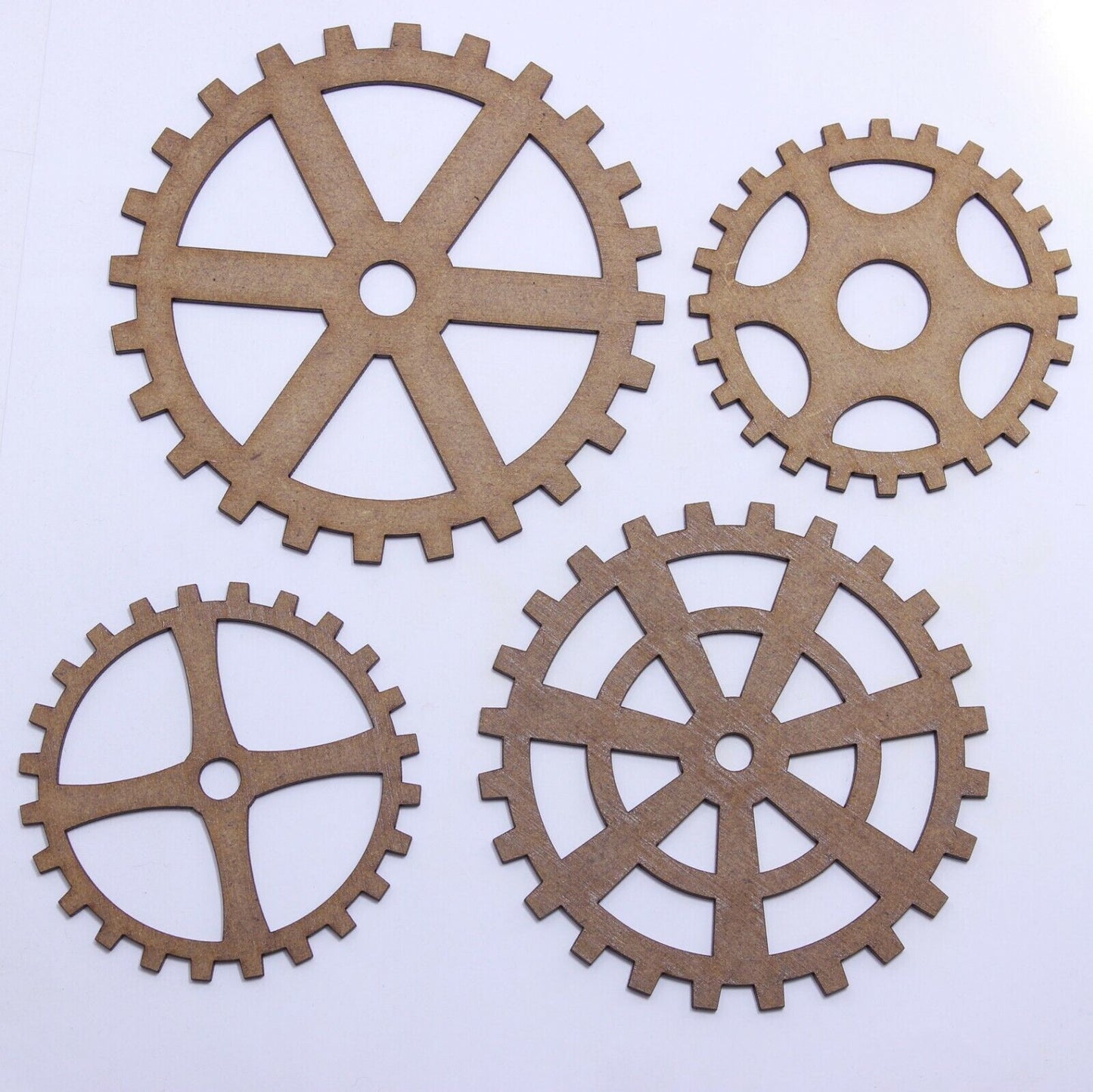 Mixed MDF Cog Shape Bundle. Pack of 20. Steampunk mixed media snip art project,