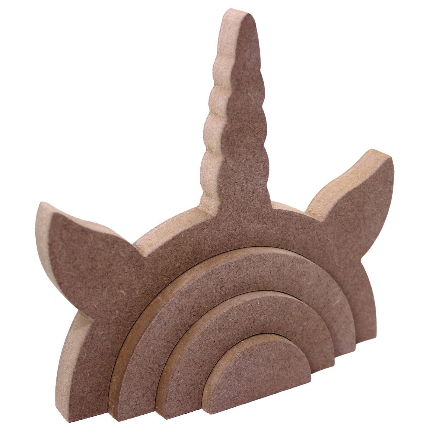 MDF Free Standing Unicorn Stacker, 18mm MDF, Stacking, Stack, Rainbow, Nursery